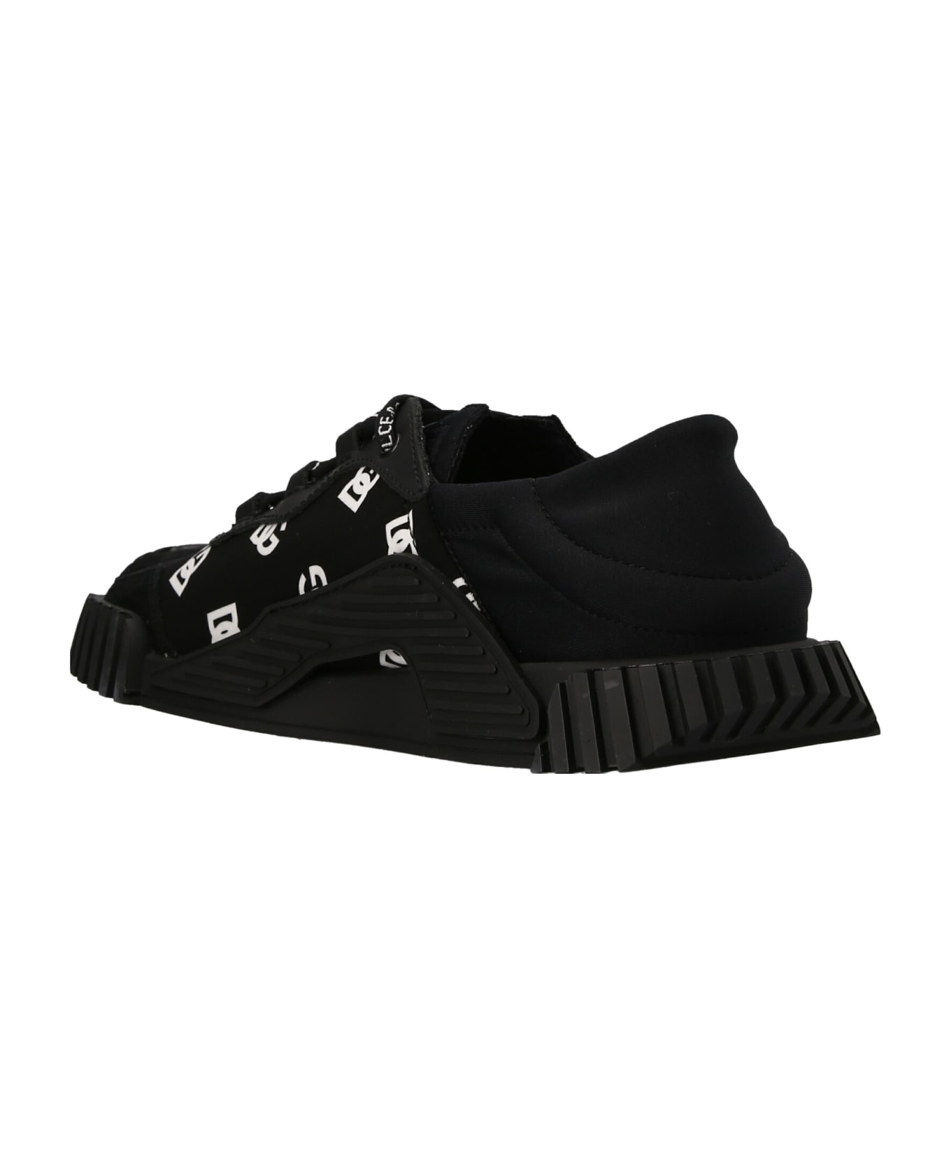 Dolce & Gabbana Logo Lycra Sneakers - White/Black