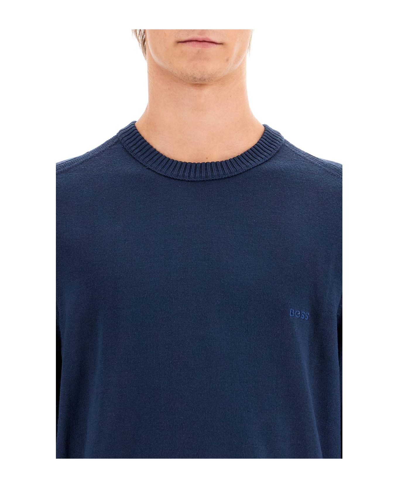 Hugo Boss 'avac Wool Blend Pullover - OPEN BLUE (Blue)