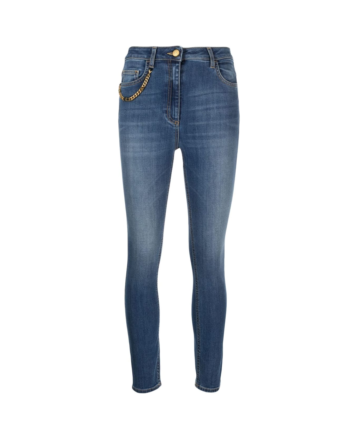 Elisabetta Franchi Striaght Leg Jeans - Denim Blue