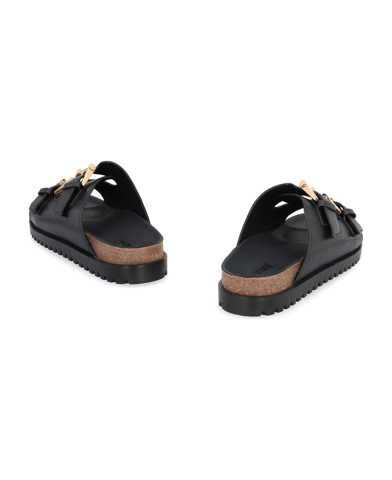 Versace Leather Sandals - black