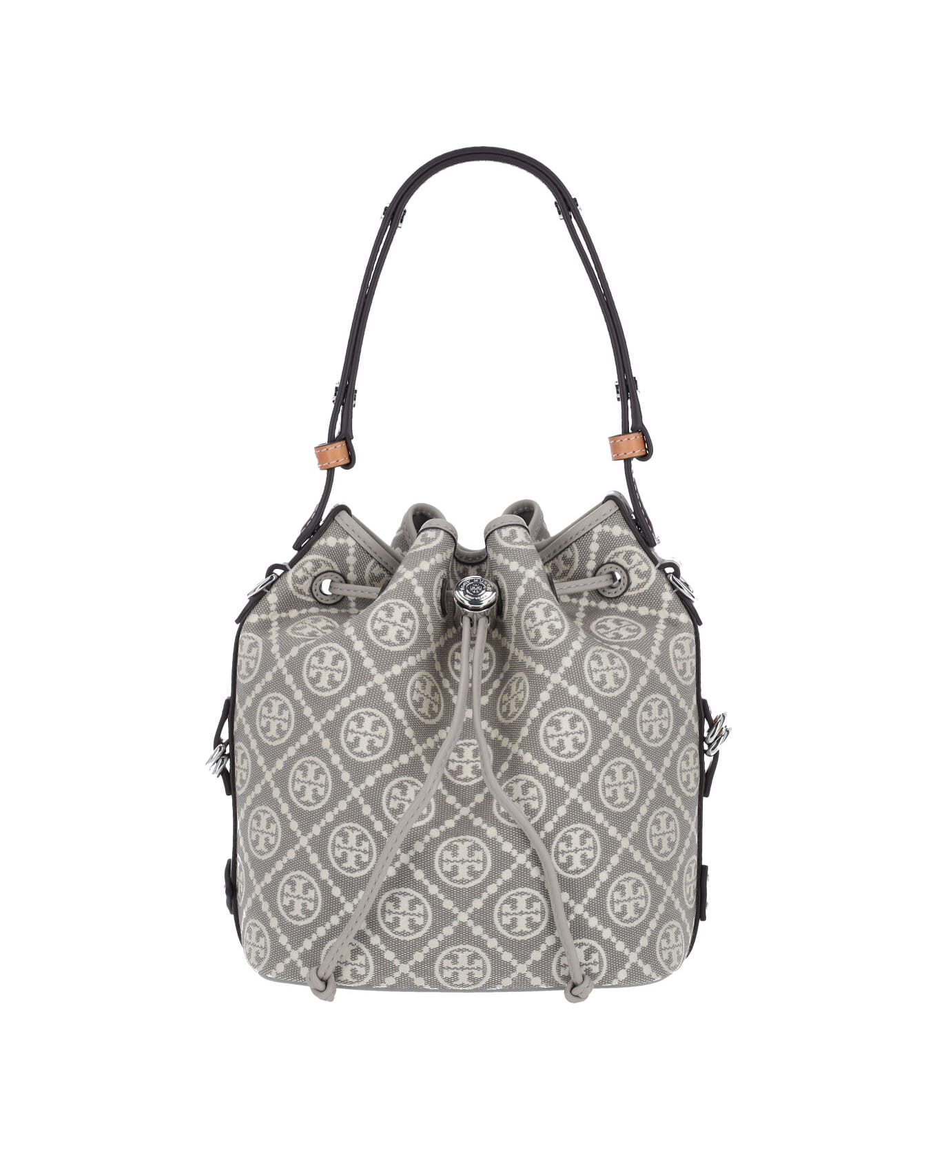 Tory Burch "t-monogram" Bucket Bag - Gray