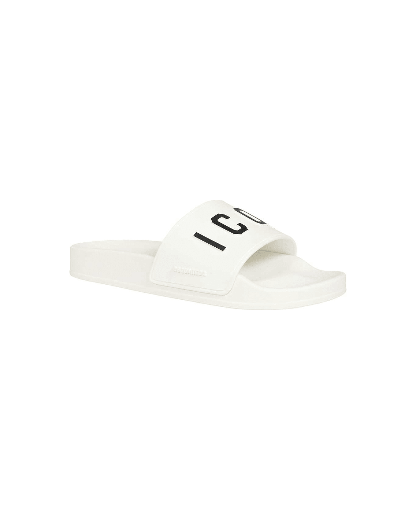 Dsquared2 Be Icon Rubber Slides - White