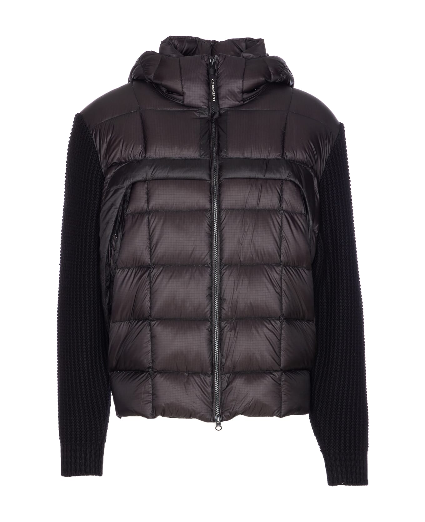 C.P. Company Padded And Knitted Goggle Jacket - Black