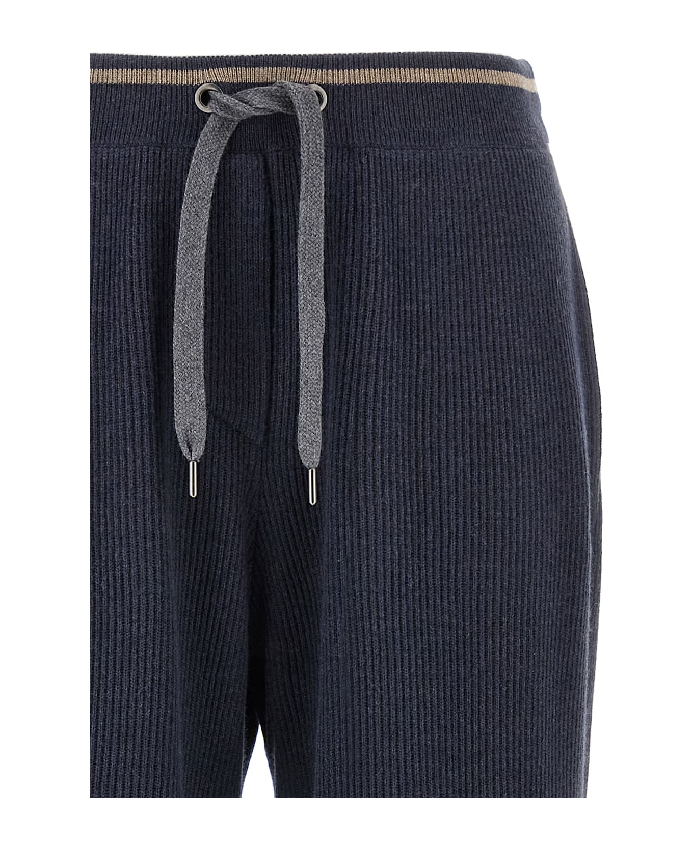 Brunello Cucinelli English Ribbed Trousers - Blue