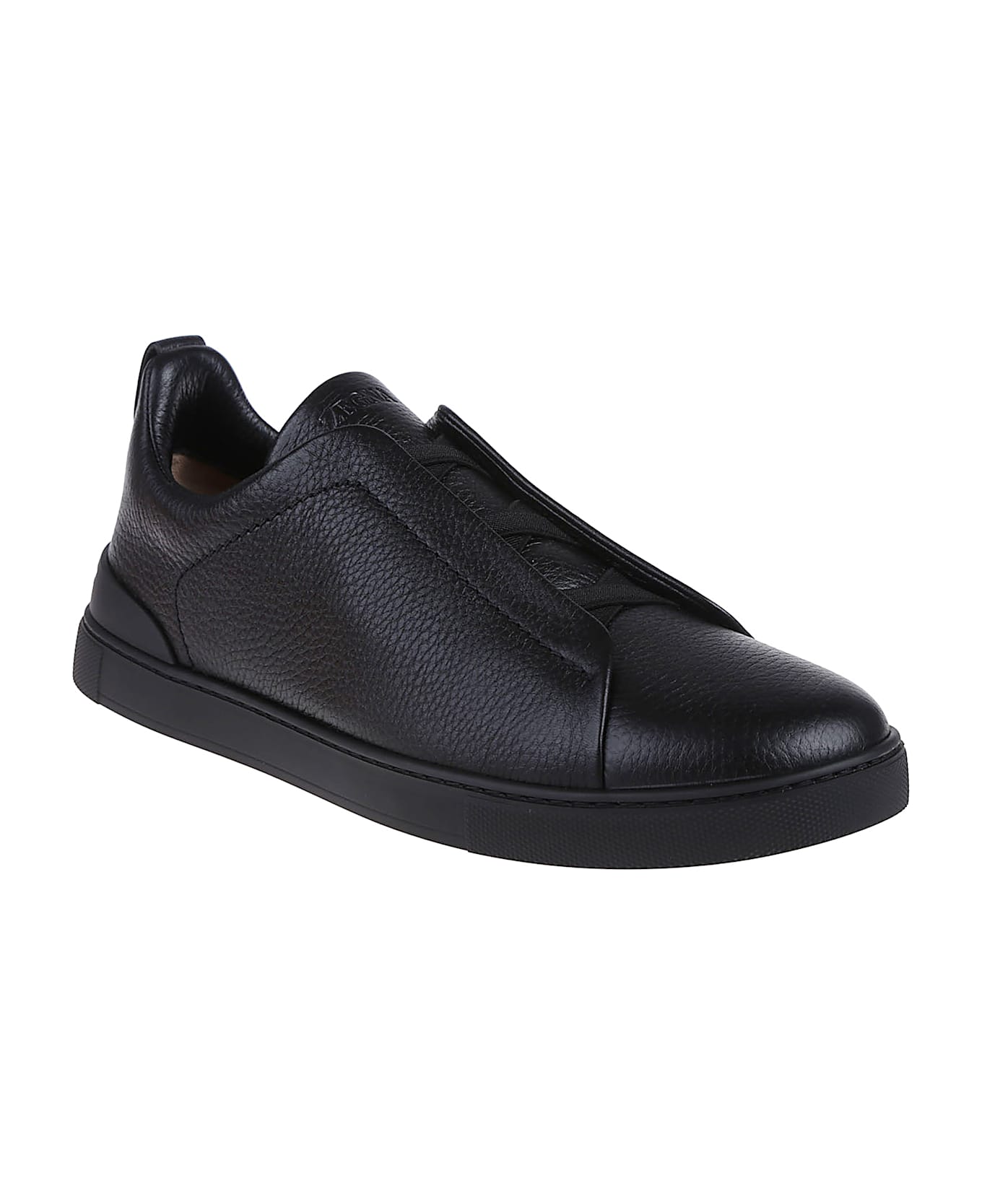 Zegna Triple Stitch Low Top Sneakers - Nee Nero