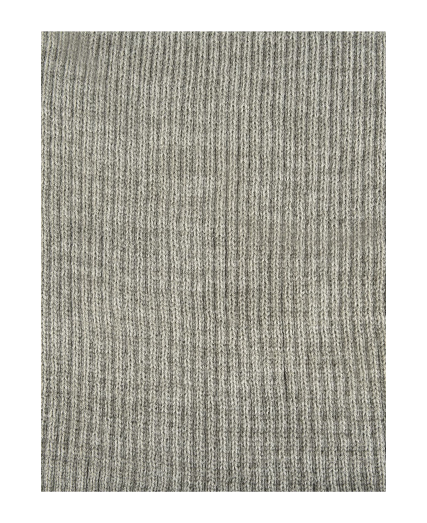 Barbour Logo Rib Knit Beanie And Scarf Set - Grey