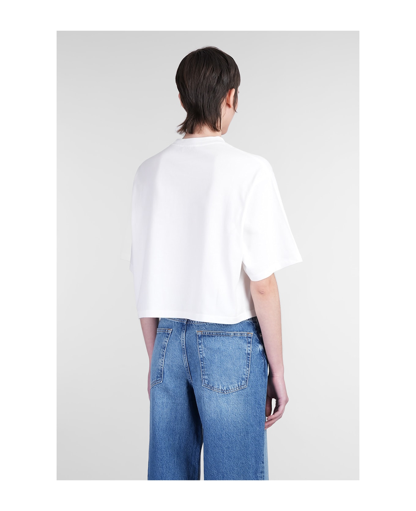 Anine Bing Myers T-shirt In White Cotton - white