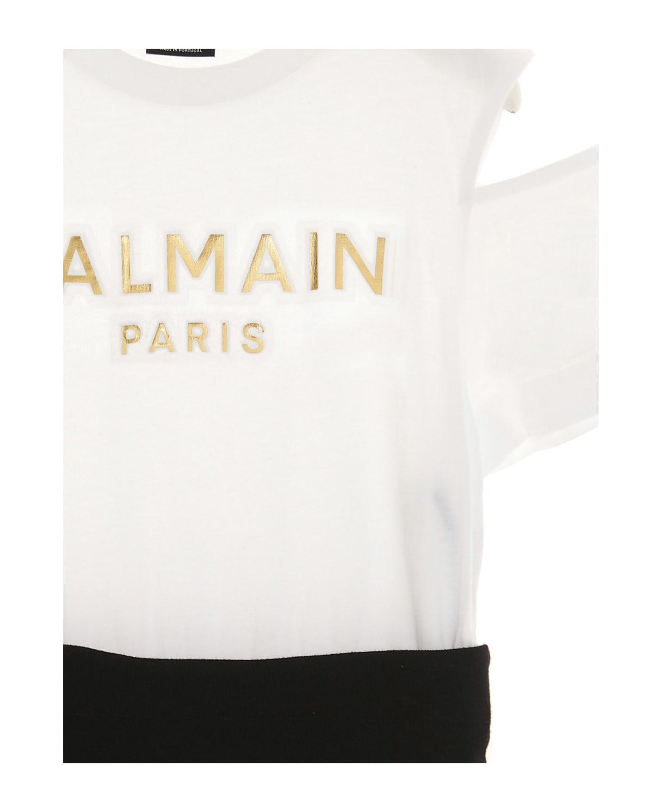 Balmain Logo Dress - White/black