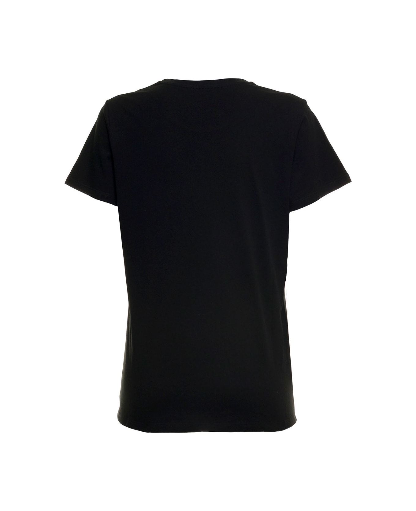 Alexander McQueen Black Cotton T-shirt With Logo Print - Black