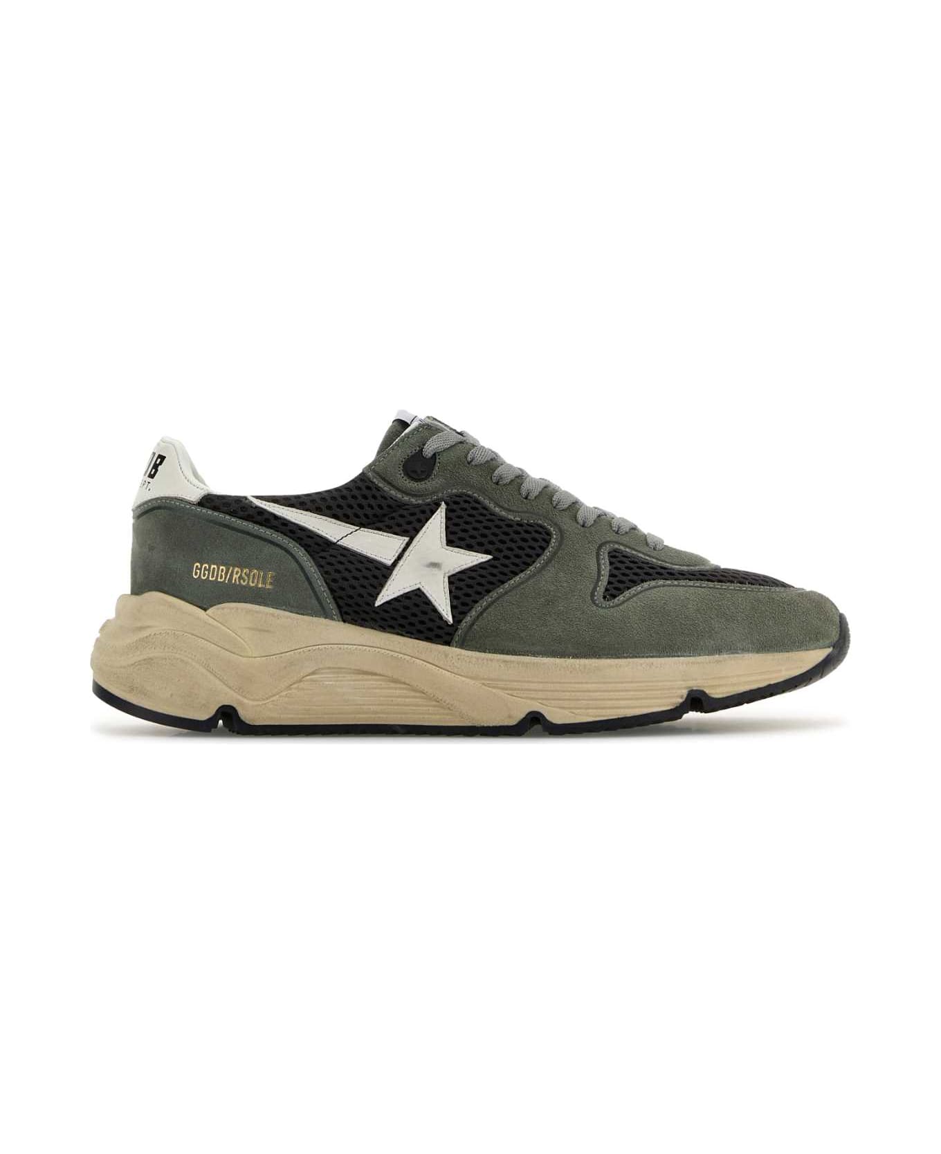 Golden Goose Multicolor Suede And Mesh Running Sneakers - GREENGREYWHITE