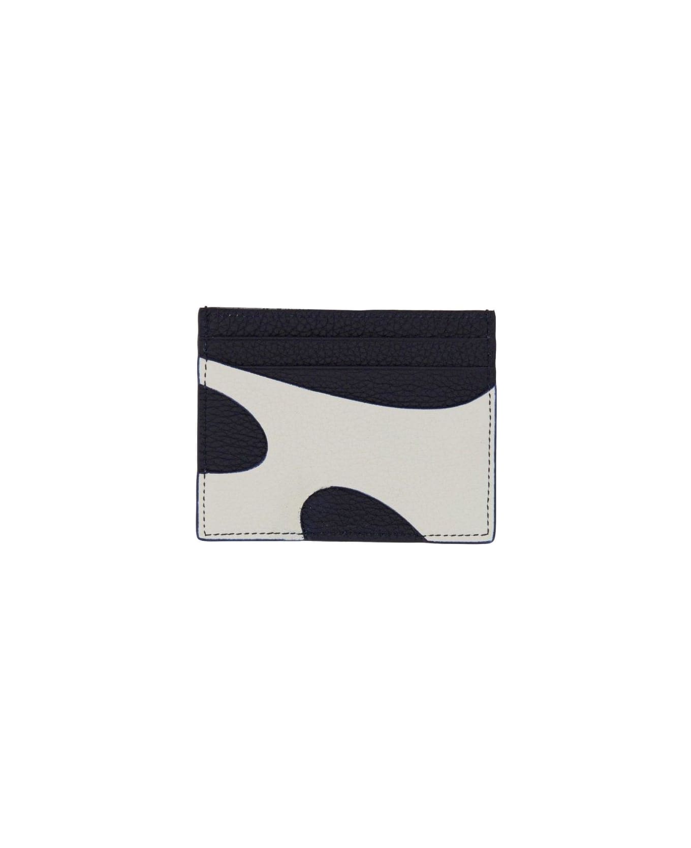Ferragamo Cut-out Detailed Card Holder - WHITE/BLUE 財布