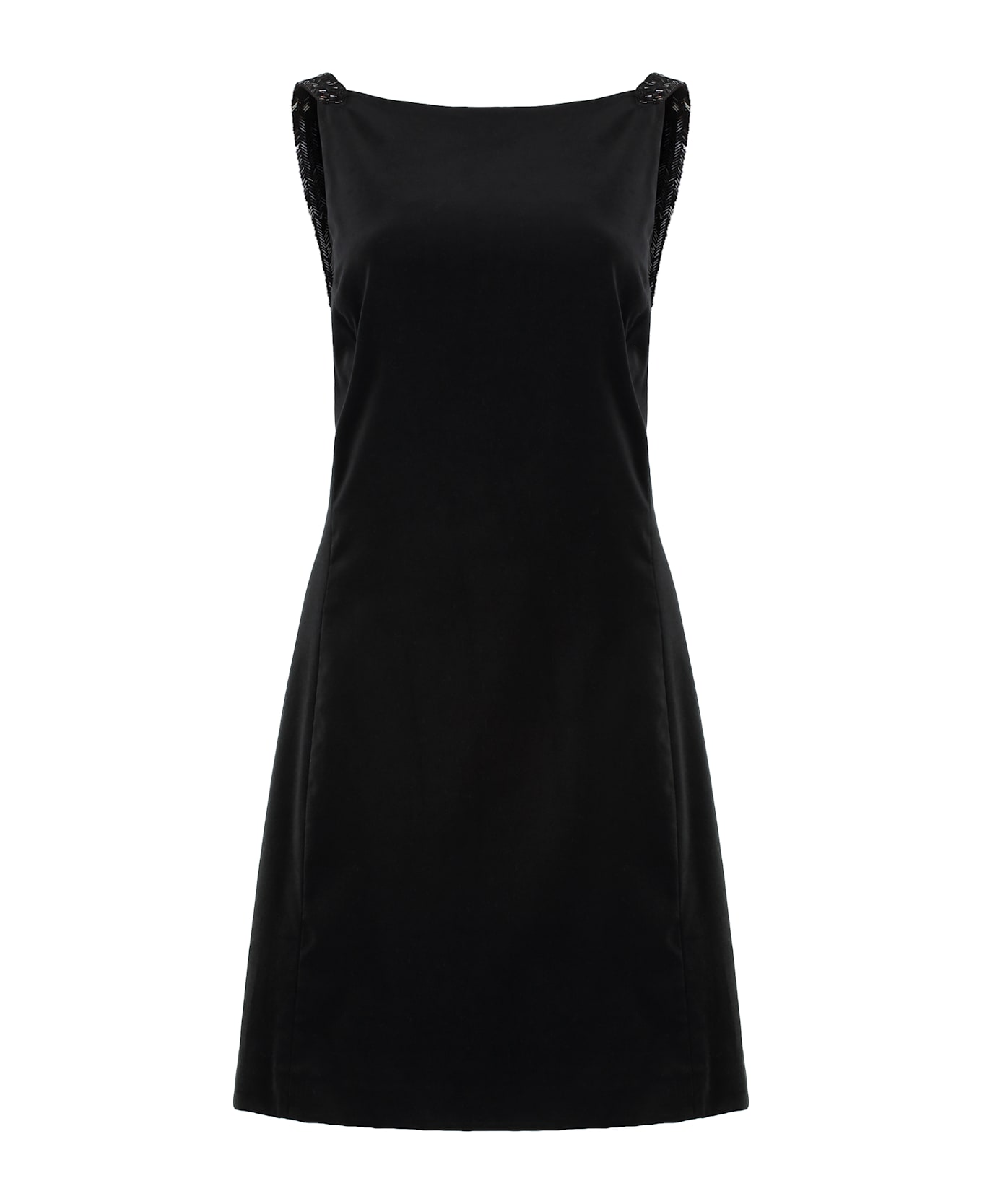 Ralph Lauren Mini Velvet Dress - black