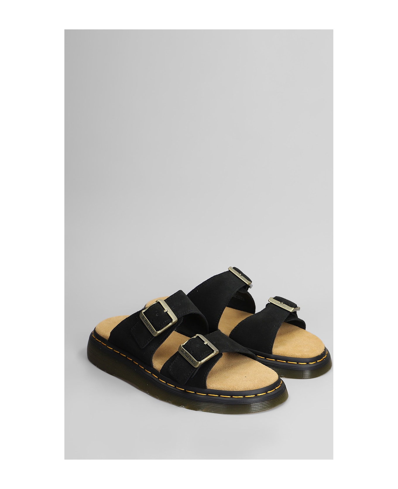 Dr. Martens Josef Slipper-mule In Black Suede