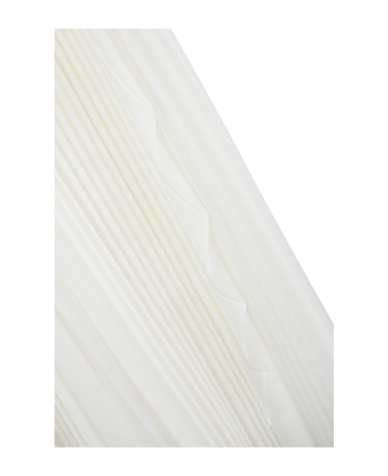 TwinSet Pleated Skirt In Crepe De Chine - Pearl