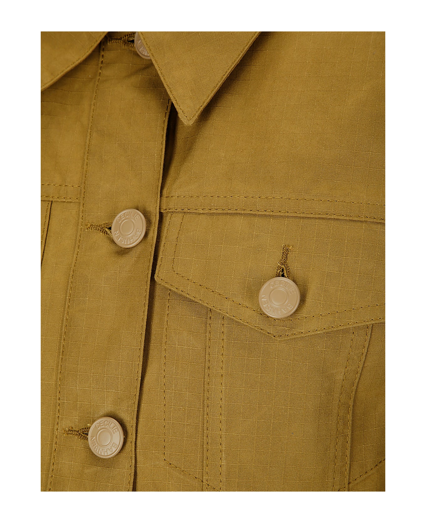 Cecilie Bahnsen Gracie Jacket Ripstop Cotton Ochre - OCHRE