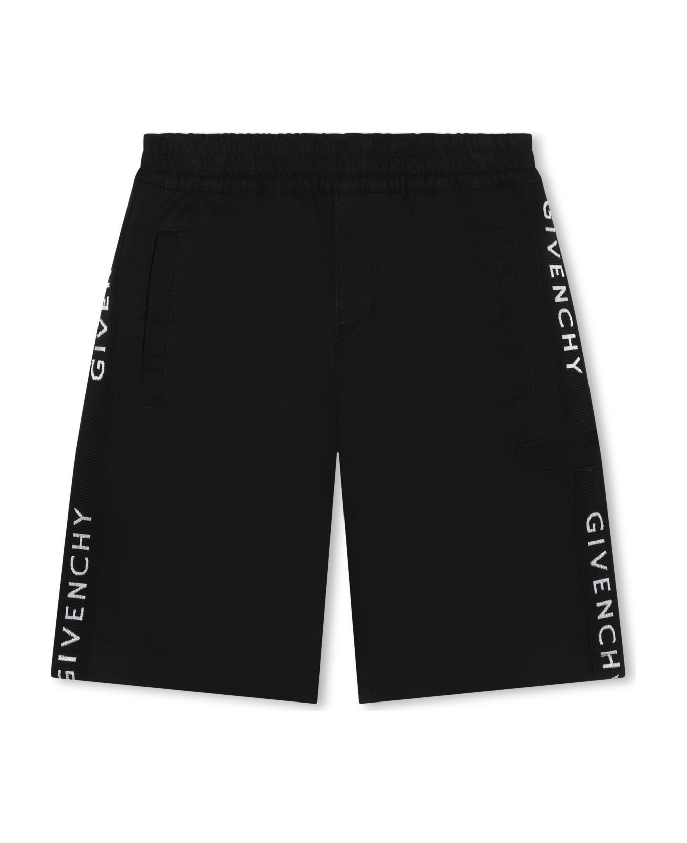 Givenchy Bermuda Shorts With Logo Band - Black ボトムス