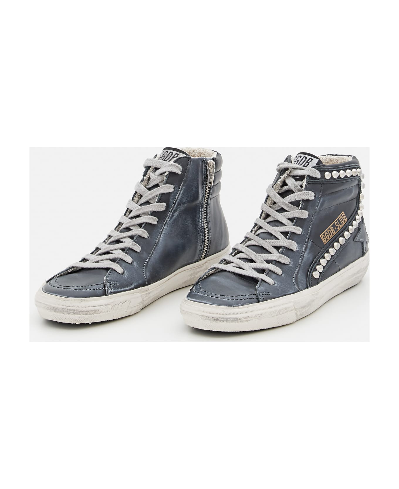 Golden Goose Slide Leather Sneakers - Nero