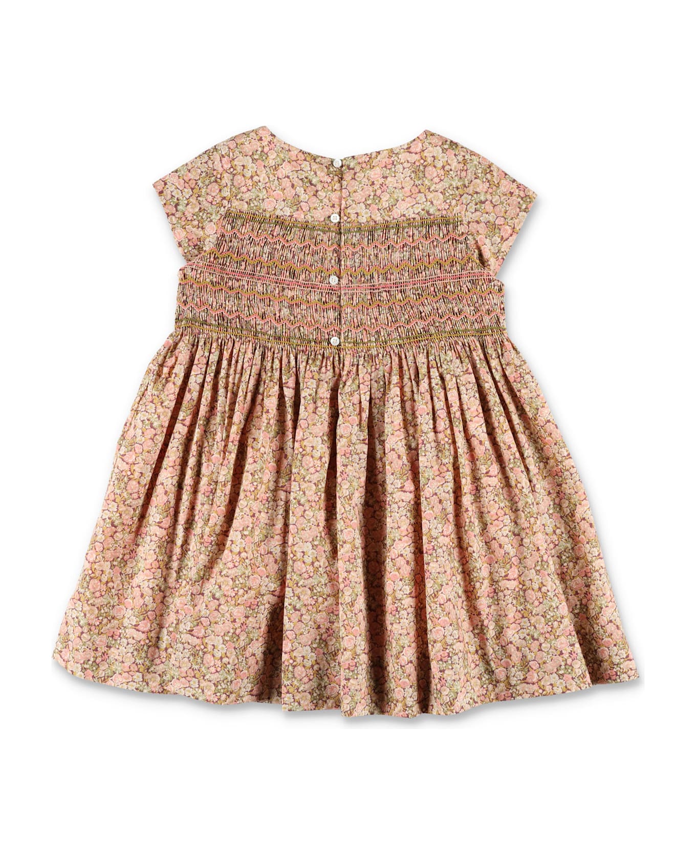 Bonpoint Duchessa Floral Dress In Liberty Cotton - ORANGE