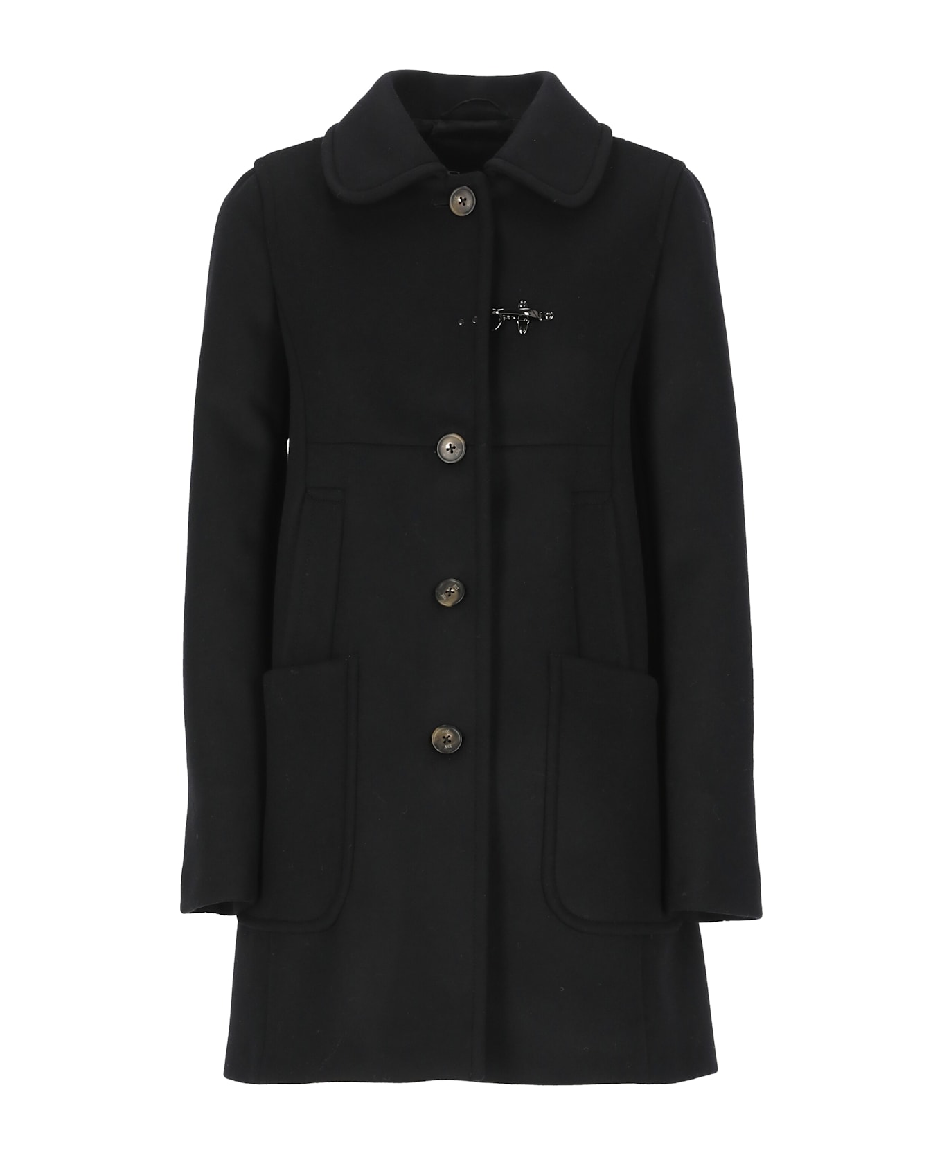 Fay Urban Coat With Baby Collar + Hook - Black