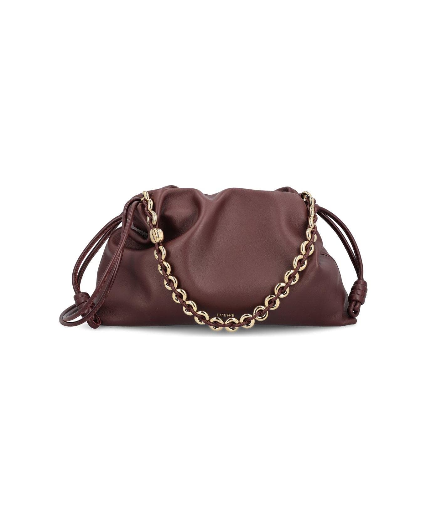 Loewe Flamenco Large Drawstring Purse Bag - Purple