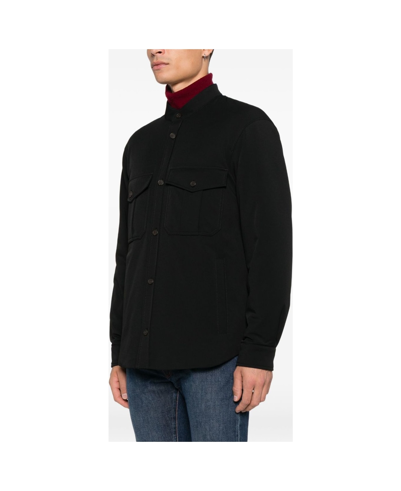 Emporio Armani Nylon Shirt - Black