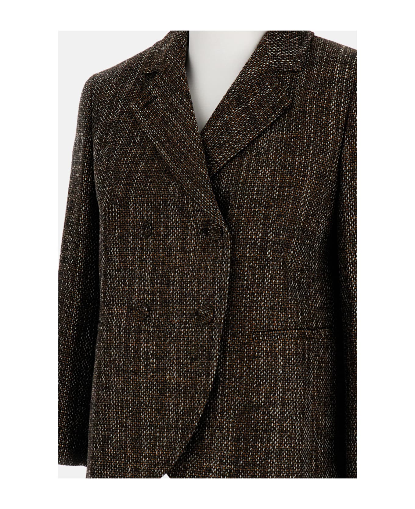 Fendi Short Double Breasted Wool Jacket - Brown
