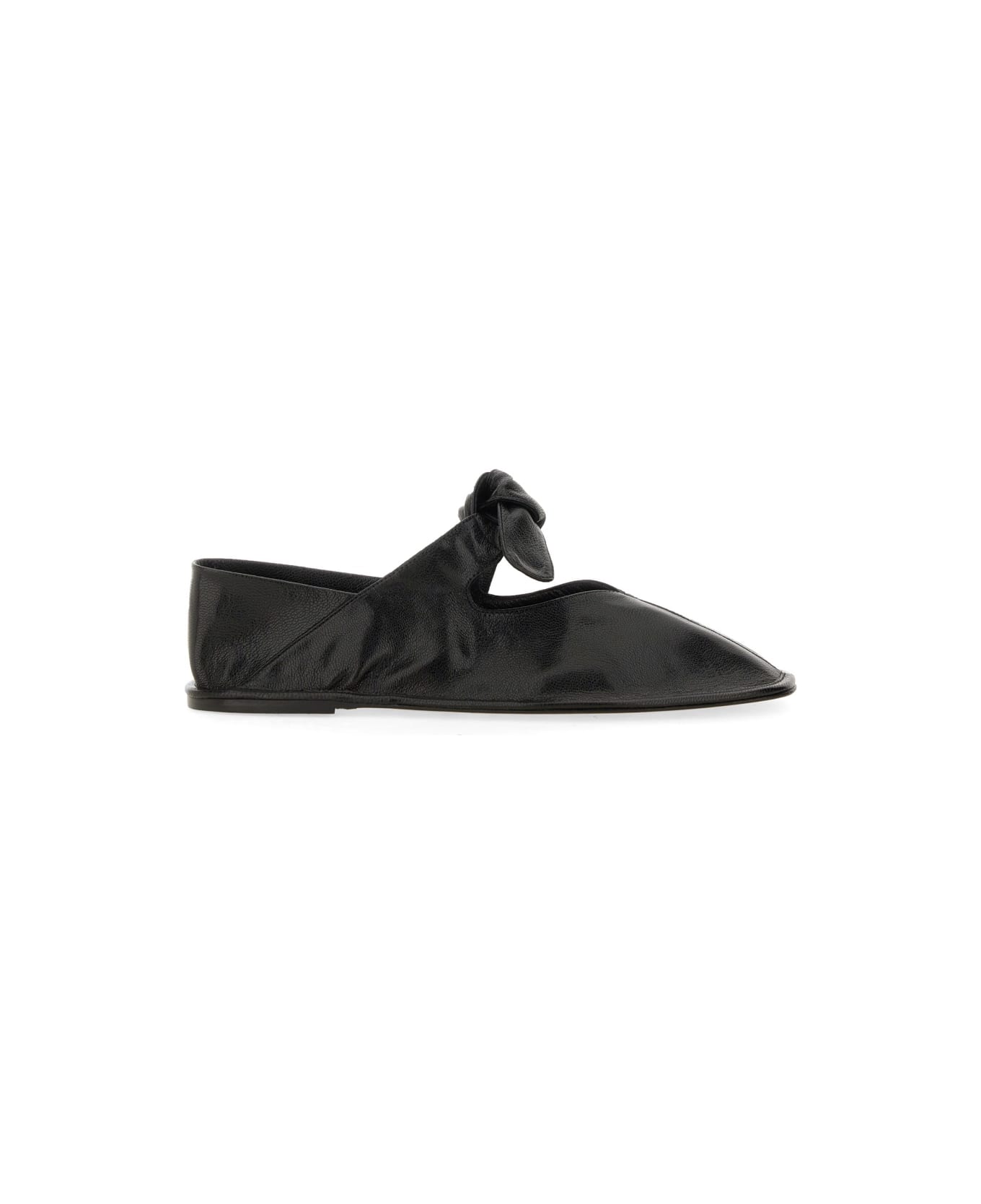 Hereu Leather Ballerina - BLACK