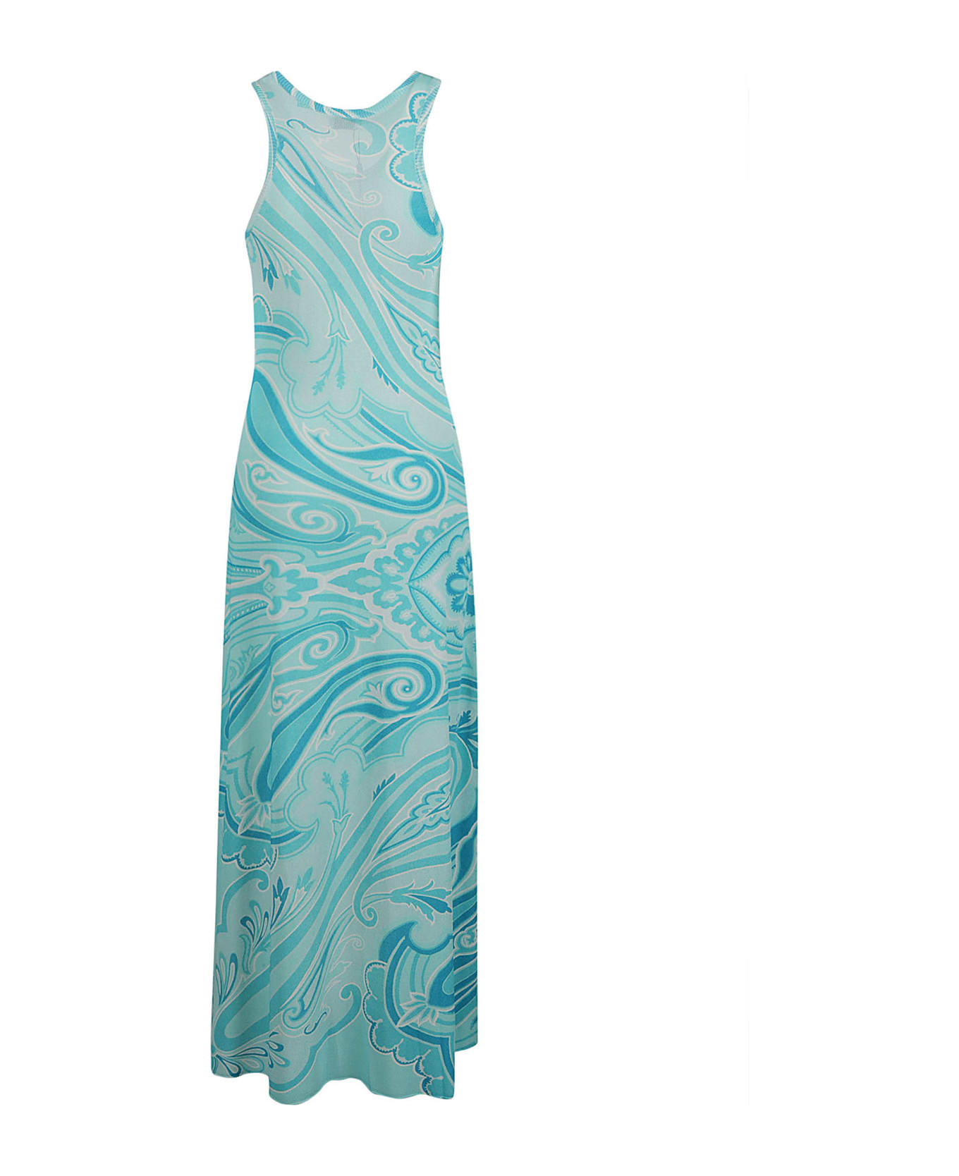 Etro Printed Sleeveless Dress - Azure ワンピース＆ドレス