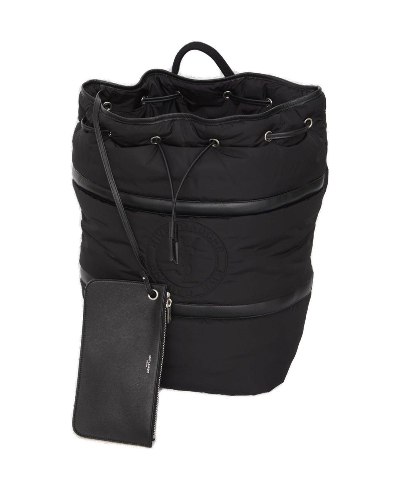 Saint Laurent Rive Gauche Drawstring Backpack - Black トートバッグ