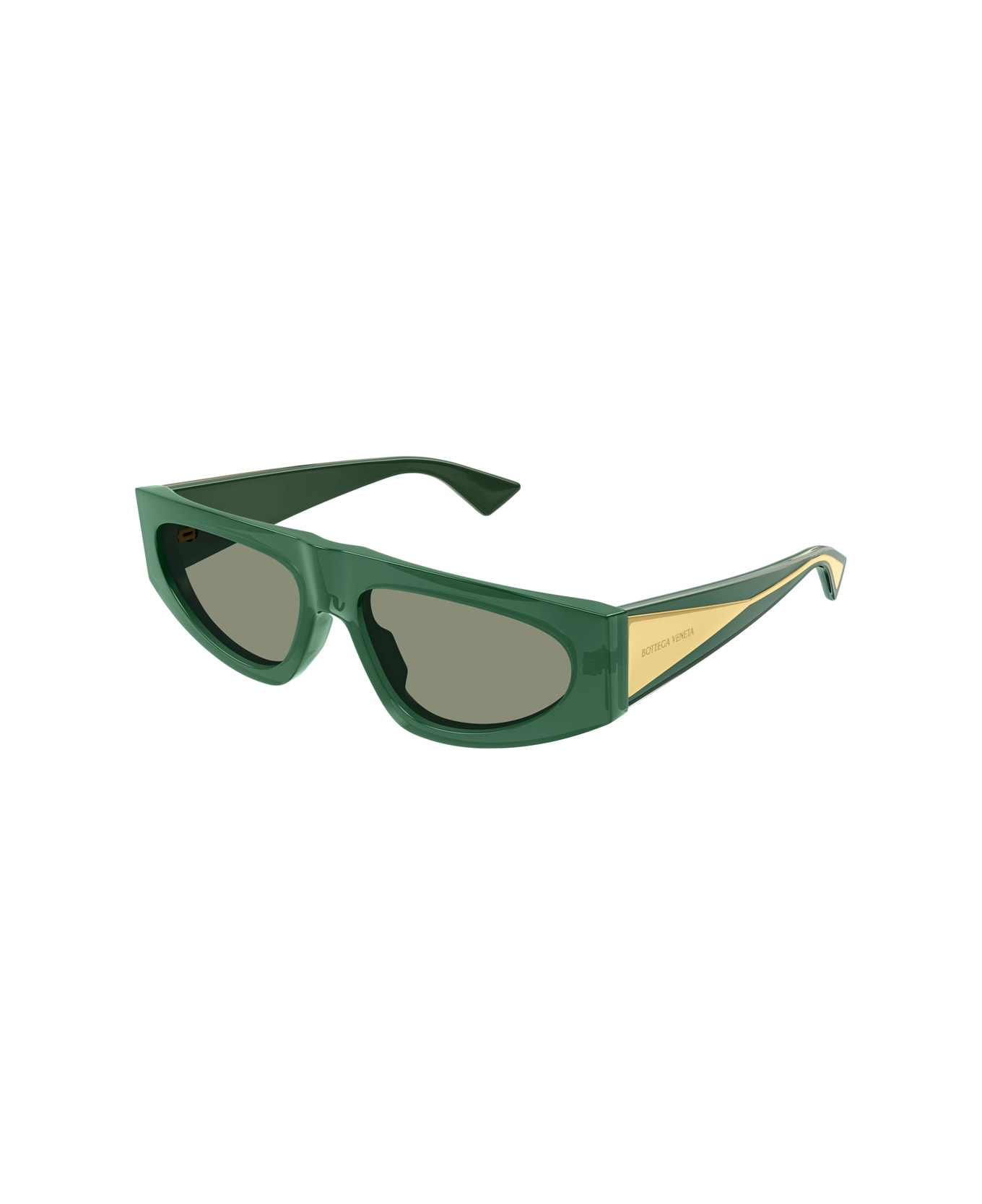 Bottega Veneta Eyewear Bv1277s Tri-fold-line New Classic 003 Sunglasses - Verde サングラス