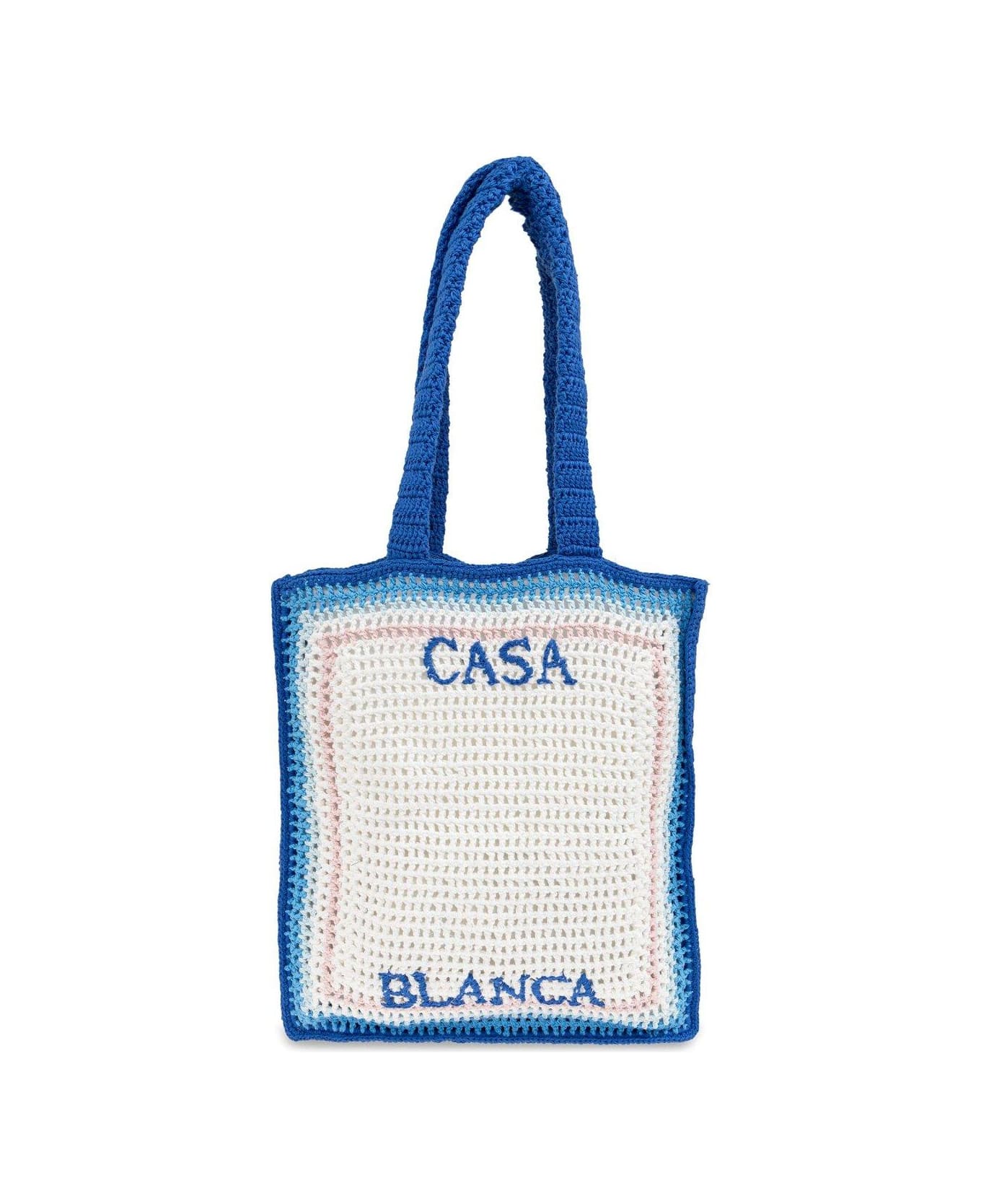 Casablanca Atlantis Knitted Tote Bag - Blue Gradient