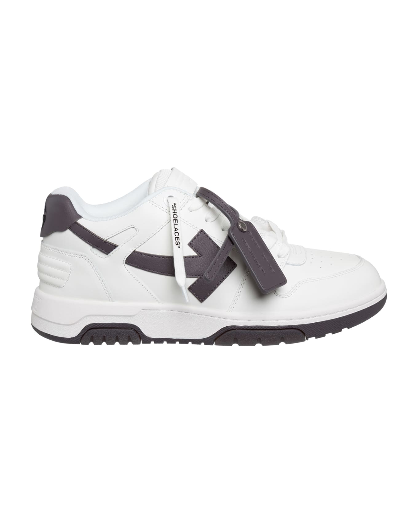Off-White Out Of Office Leather Sneakers - White - Dark Grey