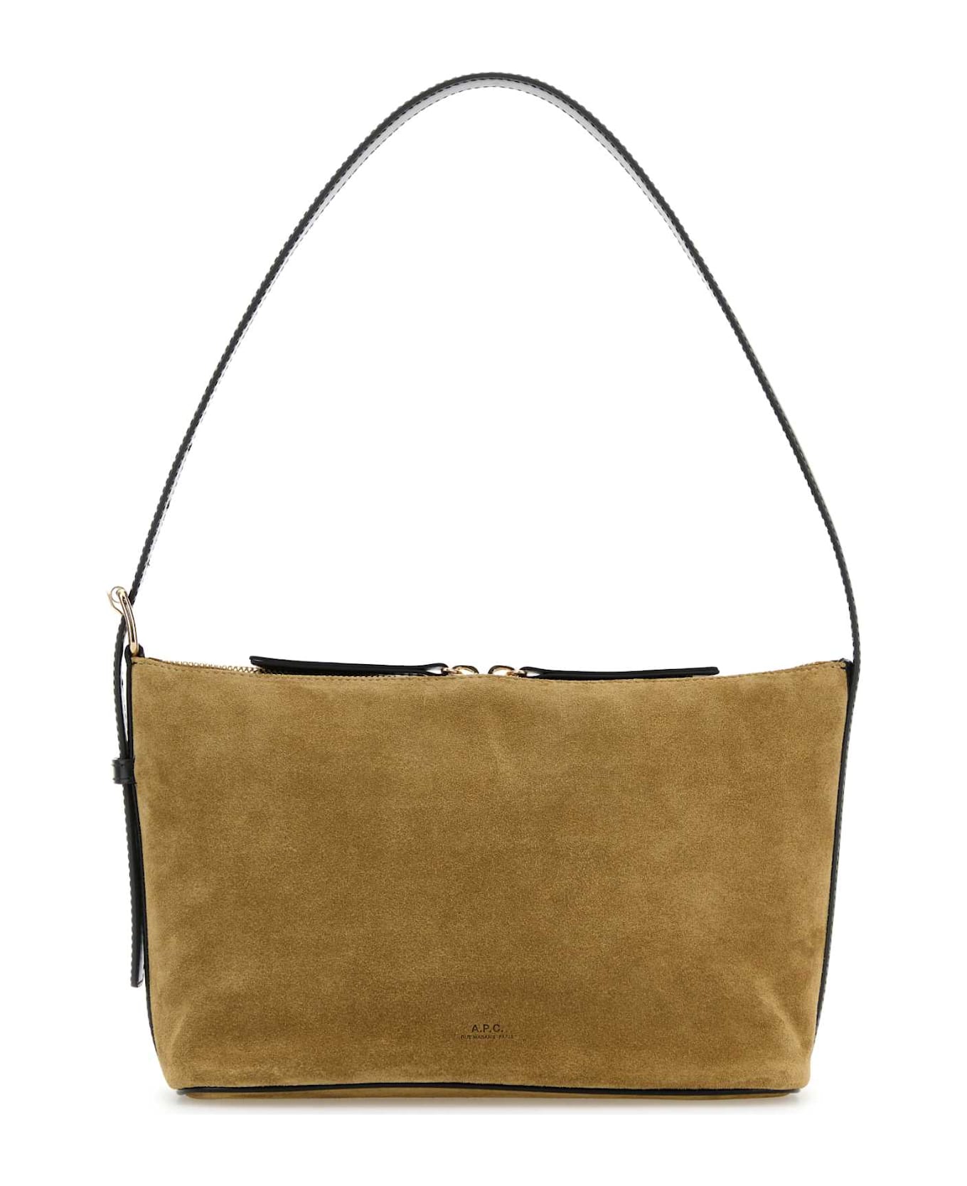 A.P.C. Beige Suede Vera Shoulder Bag - BEIGEBLACK