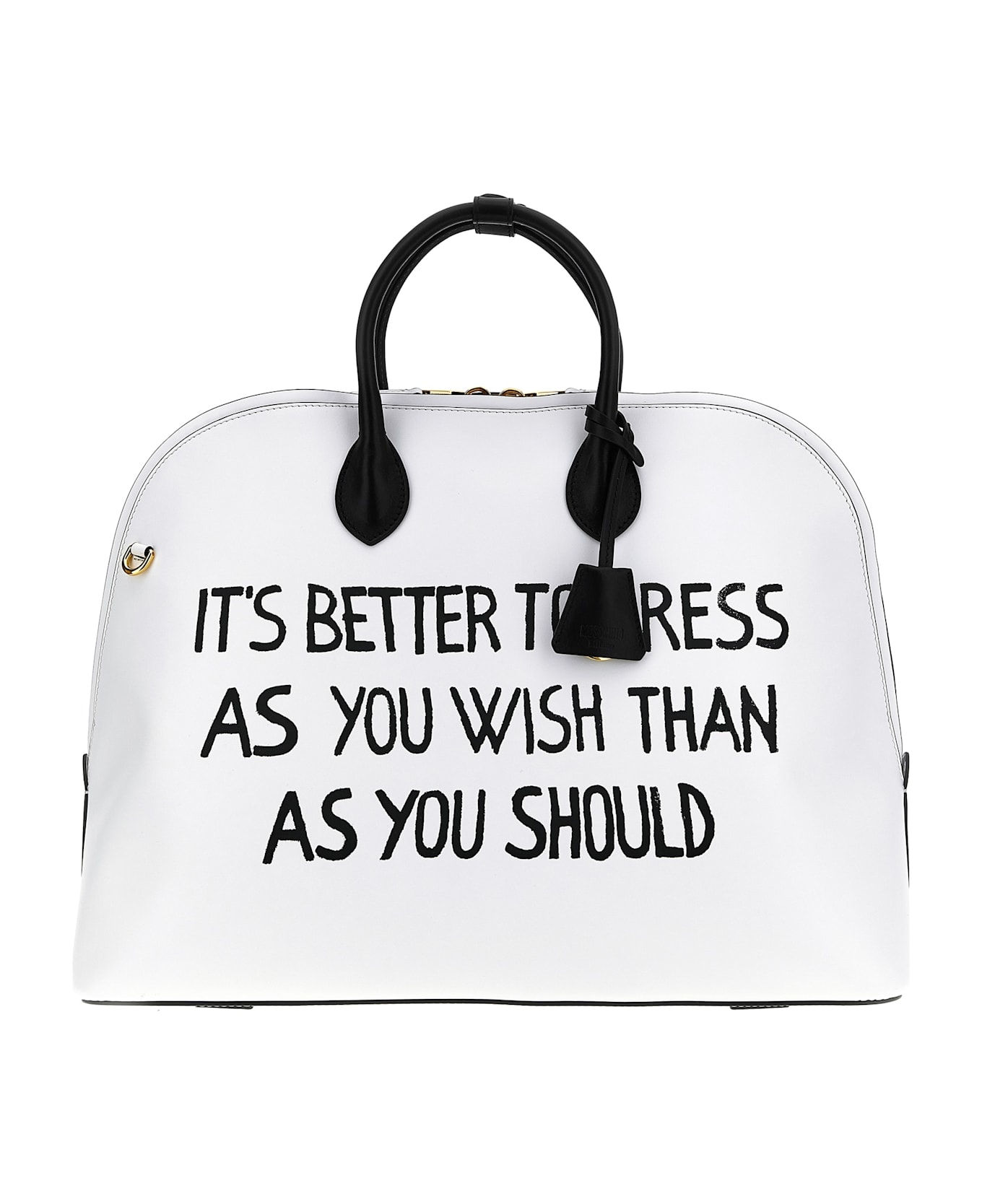 Moschino 'stampa' Handbag - White/Black