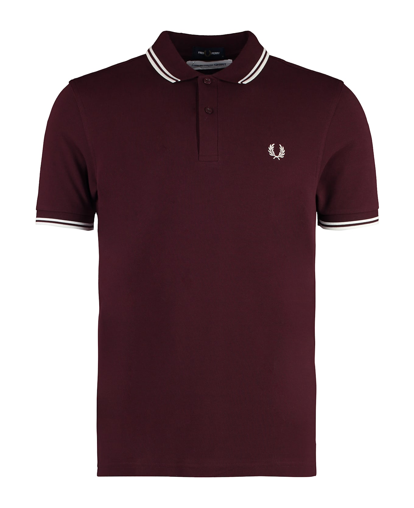 Comme des Garçons Shirt X Fred Perry - Cotton-piqué Polo Shirt - Burgundy