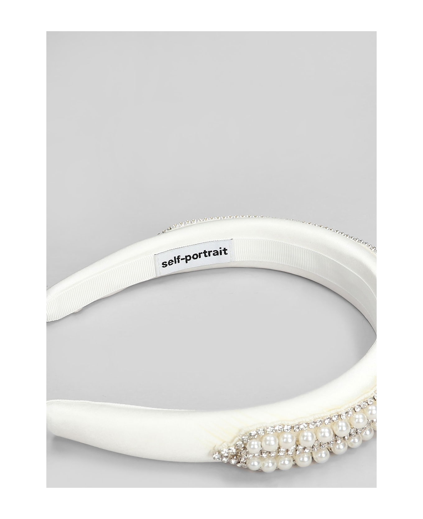 self-portrait Hairs In White Polyester - white