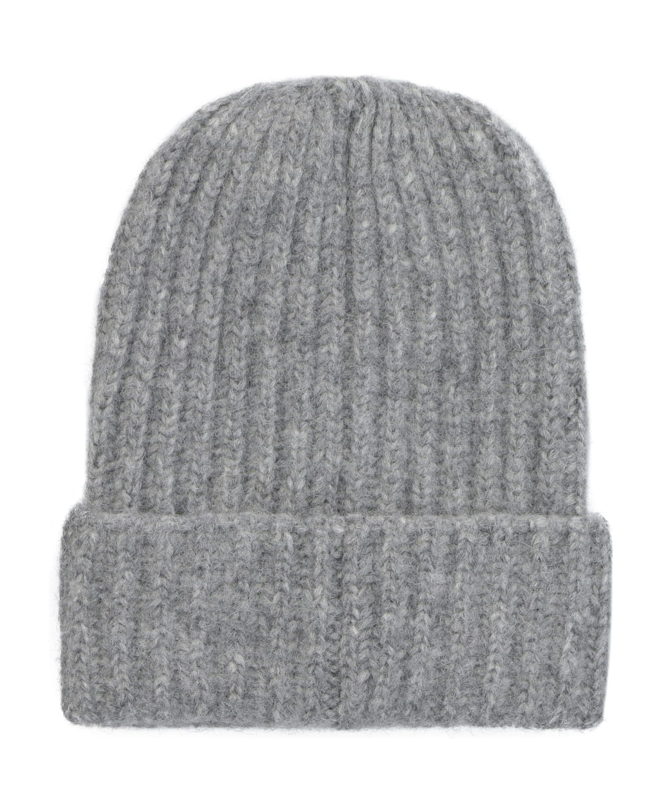 Malo Ribbed Knit Beanie - grey