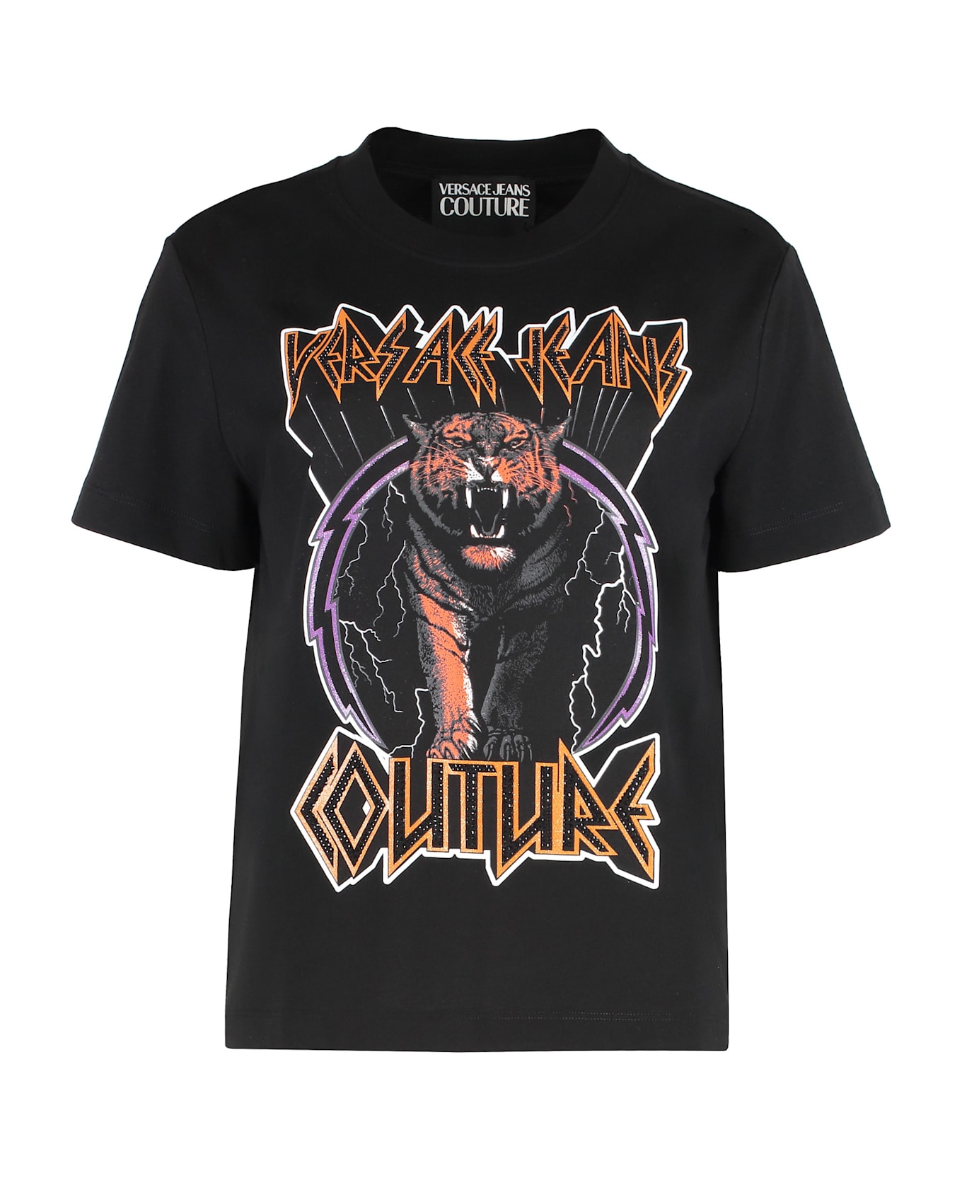 Versace Jeans Couture Cotton Crew-neck T-shirt - black