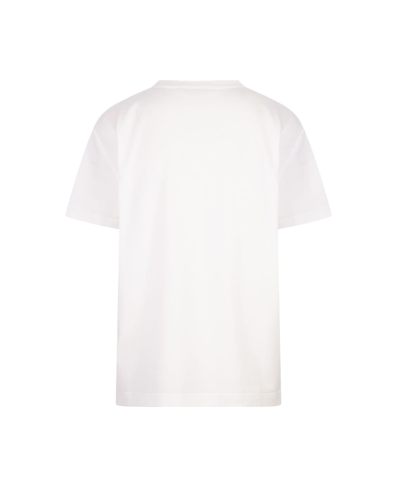 Fabiana Filippi White T-shirt With Beaded Crew Neck - White