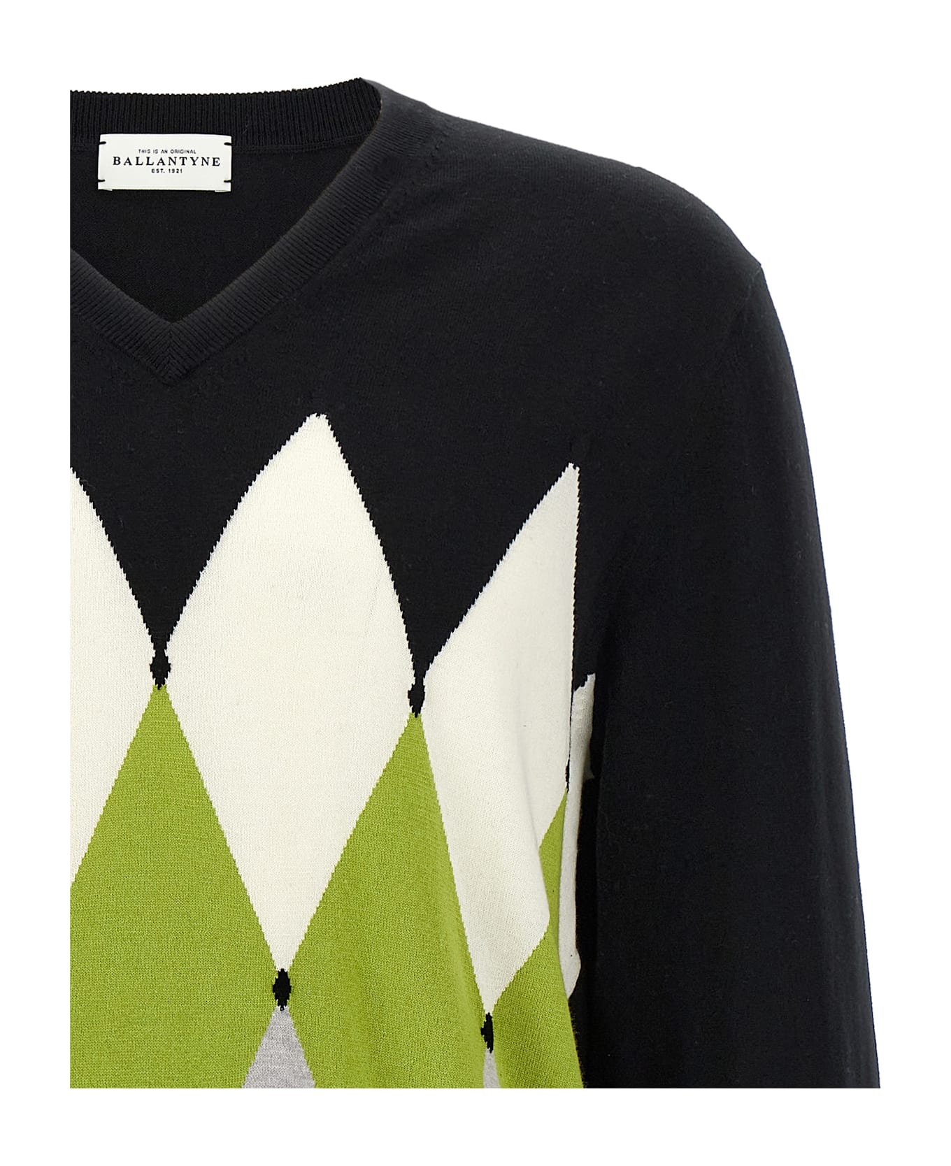 Ballantyne 'argyle' Sweater - Black  