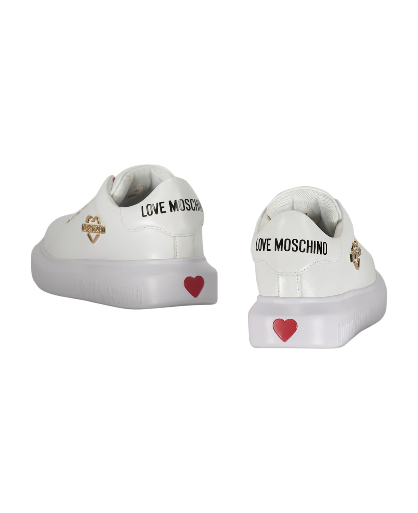 Love Moschino Logo Detail Leather Sneakers | italist, ALWAYS