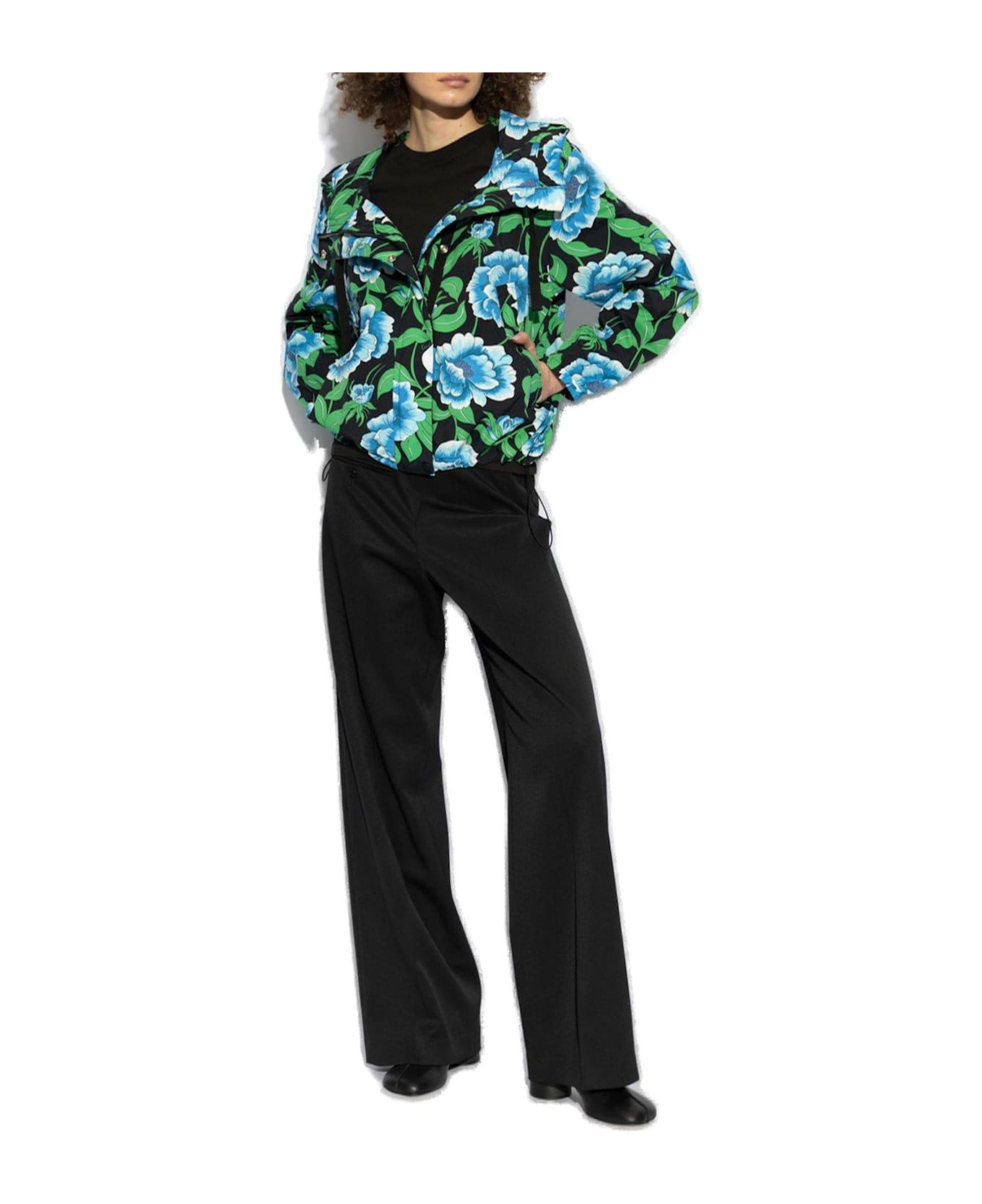 Kenzo Peonies Short Windbreaker - Black