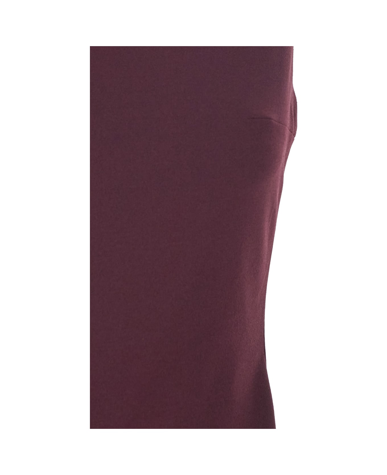Solace London Bordeaux Long Dress With Square Neckline And Cut Out On The Back In Fabric Woman - Bordeaux