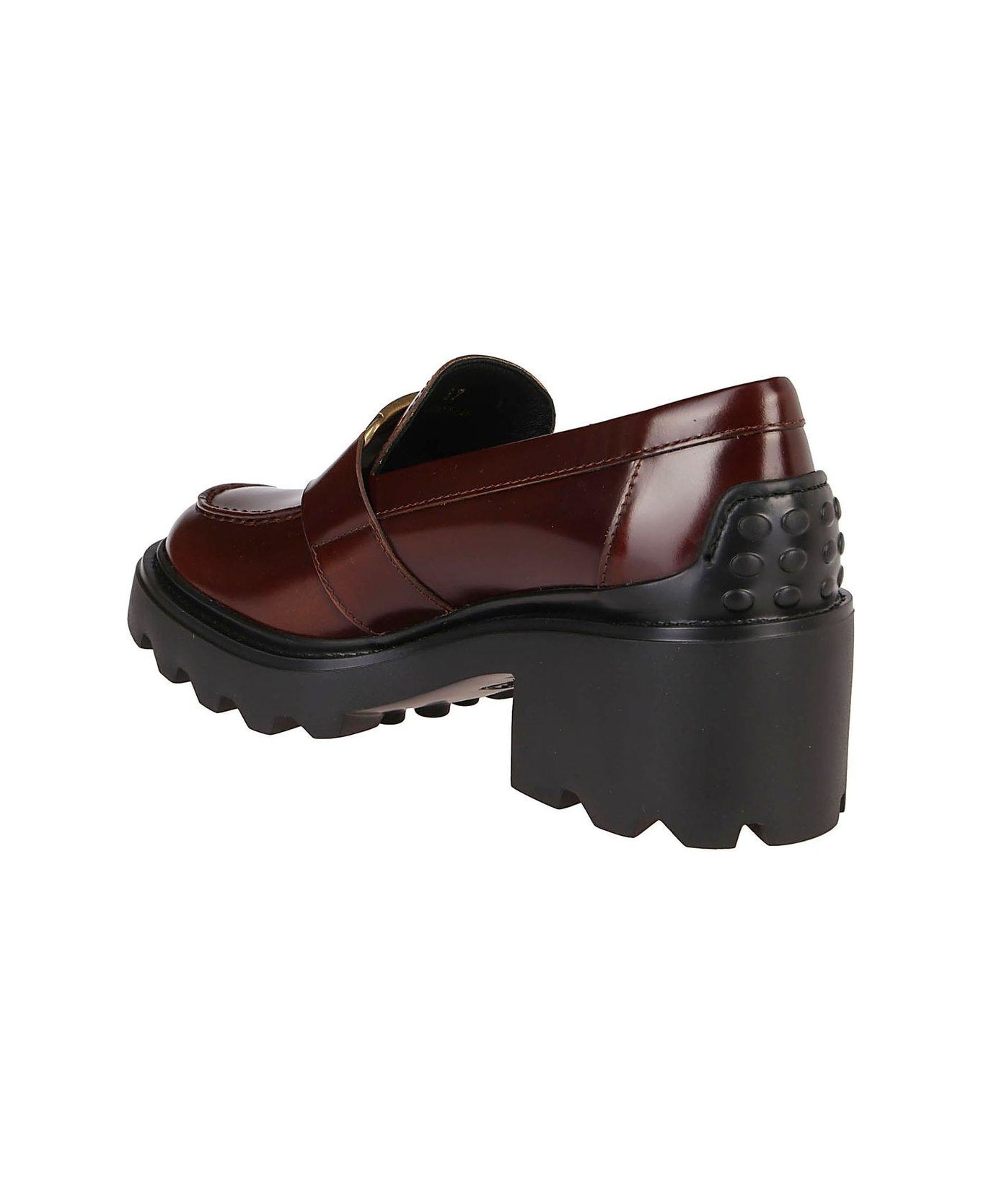 Tod's Block Heel Buckled Loafers - Cuoio ハイヒール