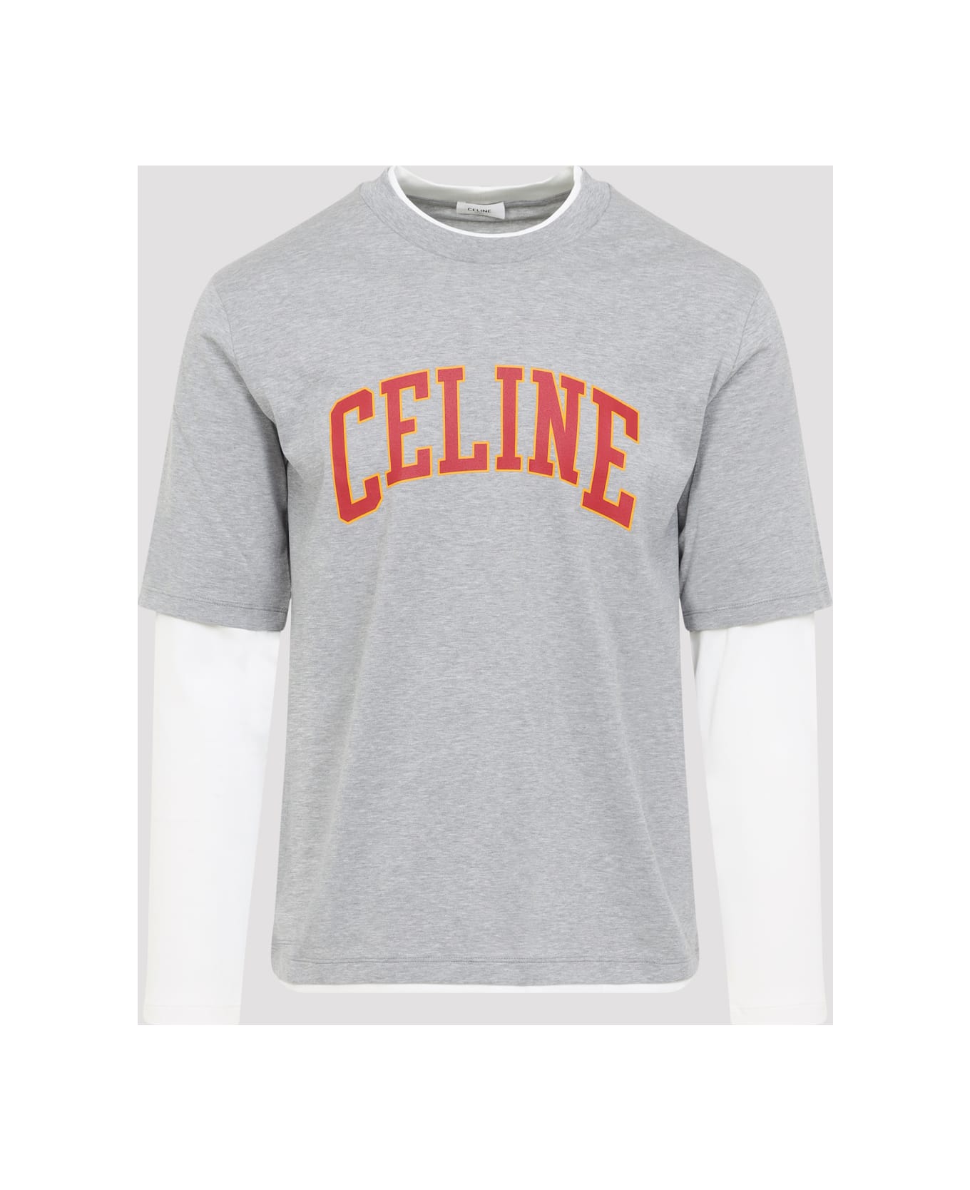 Celine Long-sleeved T-shirt - Np Grey Melange Off White