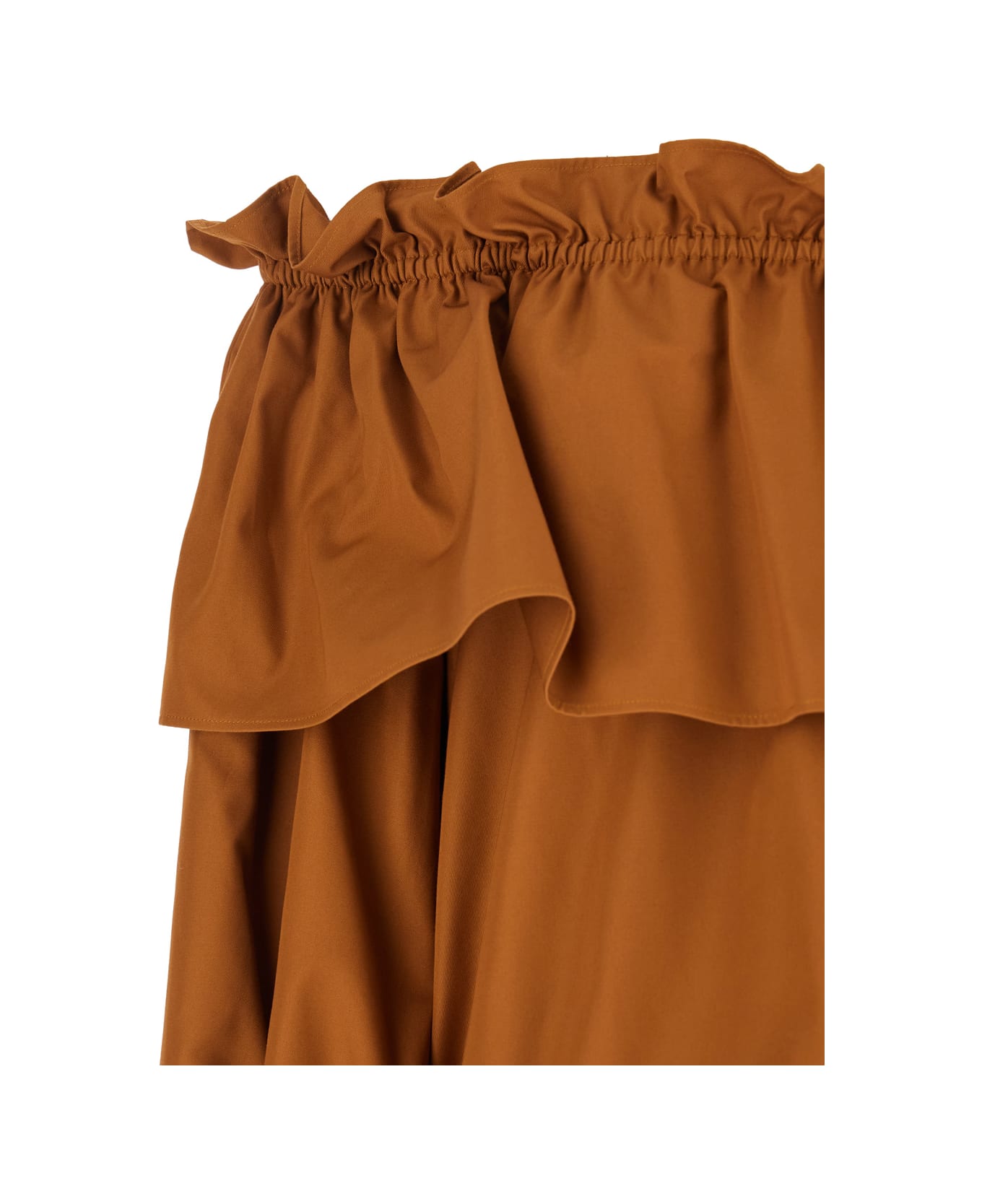 Saint Laurent Brown Cotton Dress - Brown