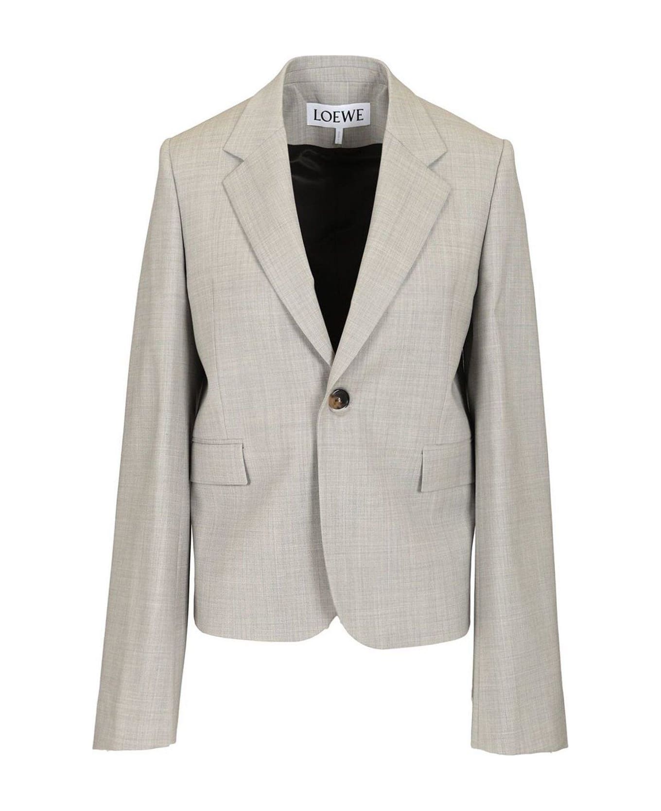 Loewe Single-breasted Tailored Blazer - Light Grey