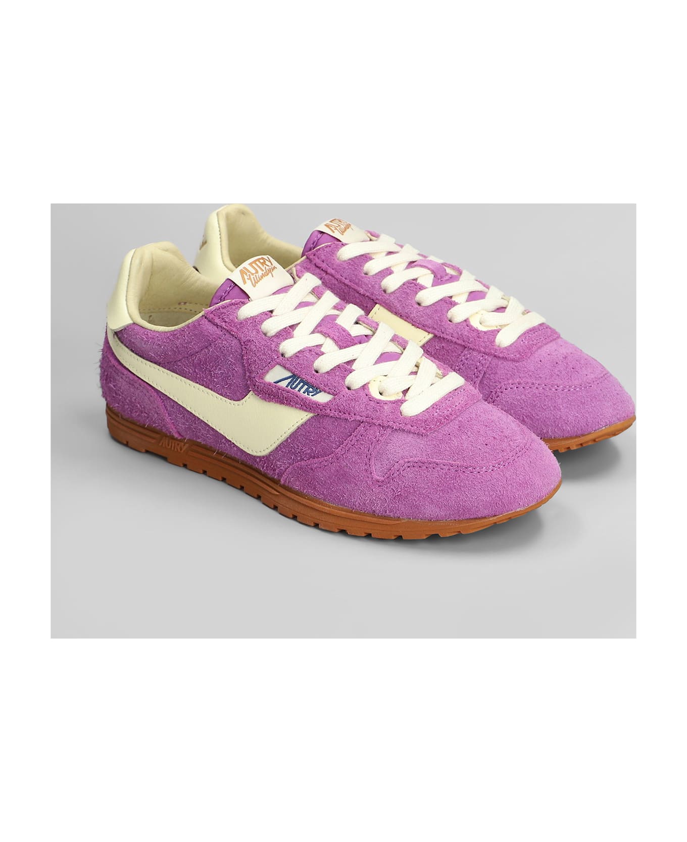 Autry Windspin Sneakers In Viola Suede - Viola