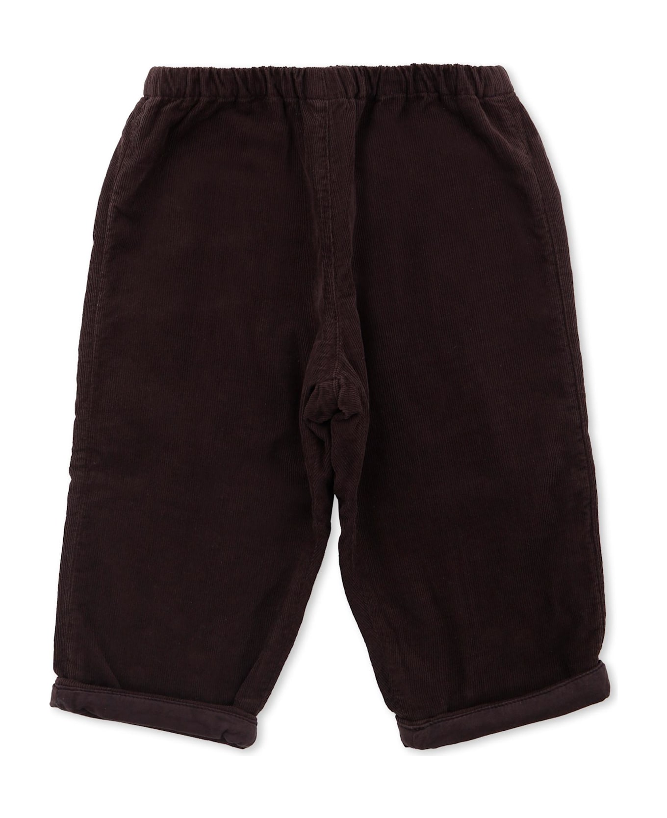 Bonpoint Brown Trousers For Baby Boy With Logo - Brown