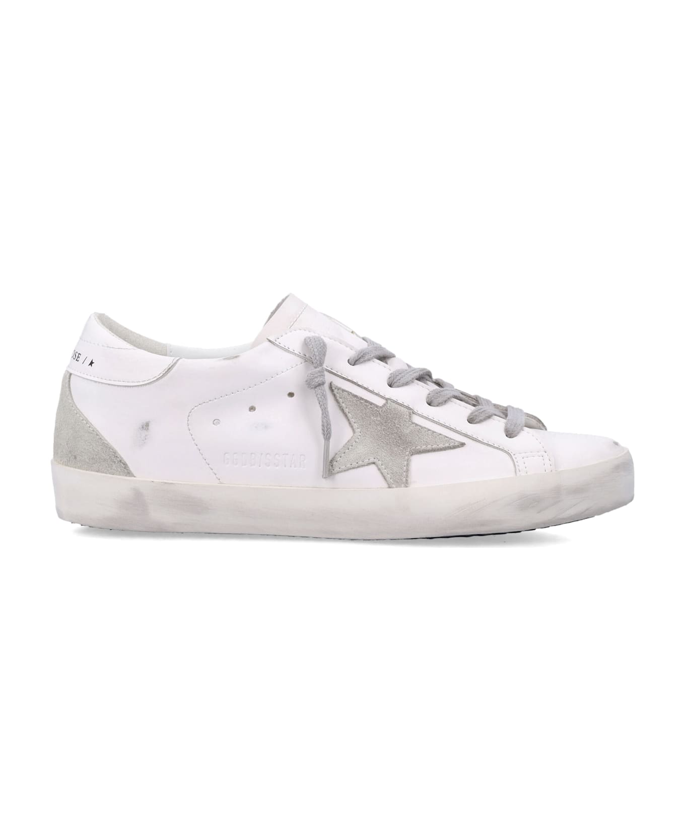 Golden Goose Super-star Bio White Woman's Sneakers With Suede Star - WHITE/ICE